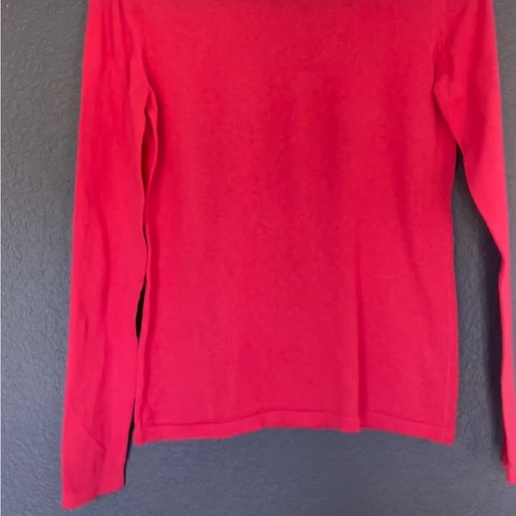 G.H & Boss Co Top women’s size small deep coral long sleeve shirt casual - Picture 2 of 7